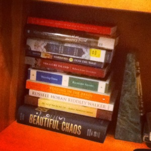 My soon-to-be-read books. AKA, what I will be doing over winter break.