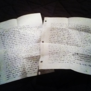 A three page letter my future roommate wrote me! I live with the best guys.